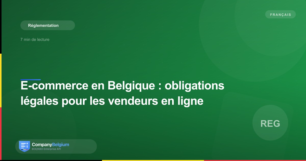 E-commerce en Belgique : obligations légales pour les vendeurs en ligne