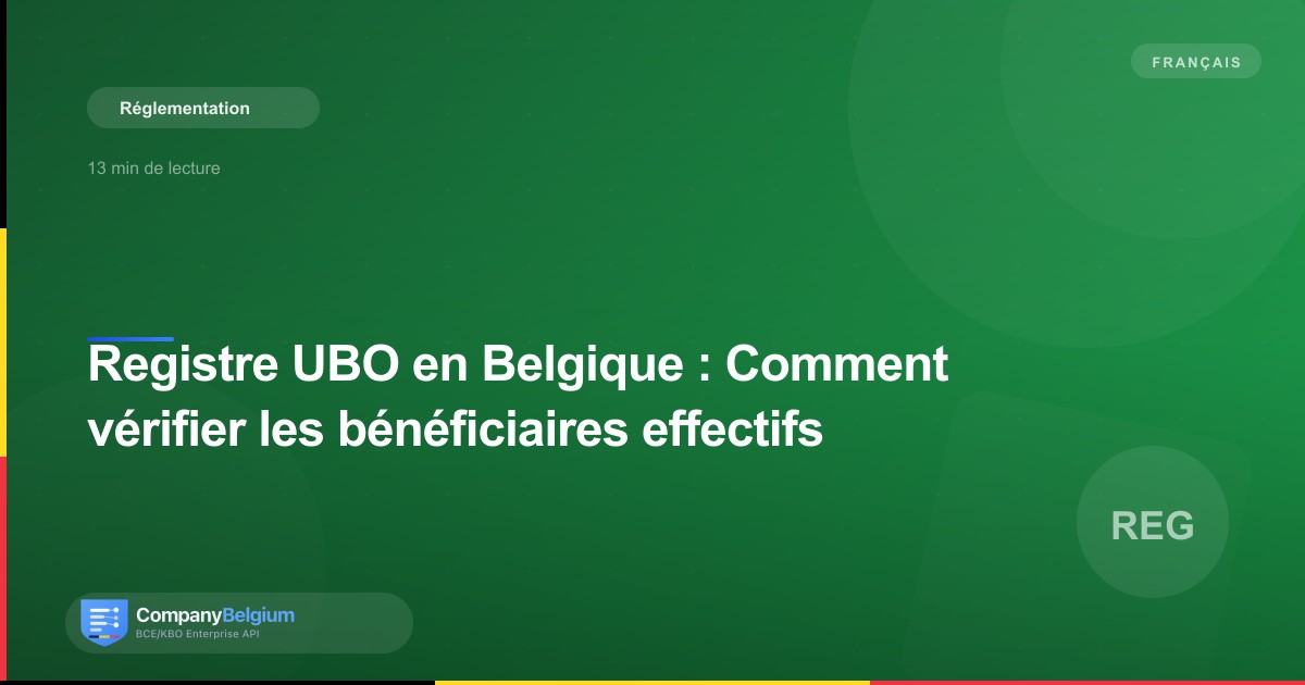 Registre UBO en Belgique : Comment vérifier les bénéficiaires effectifs