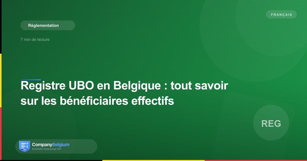 Registre UBO en Belgique : tout savoir sur les bénéficiaires effectifs