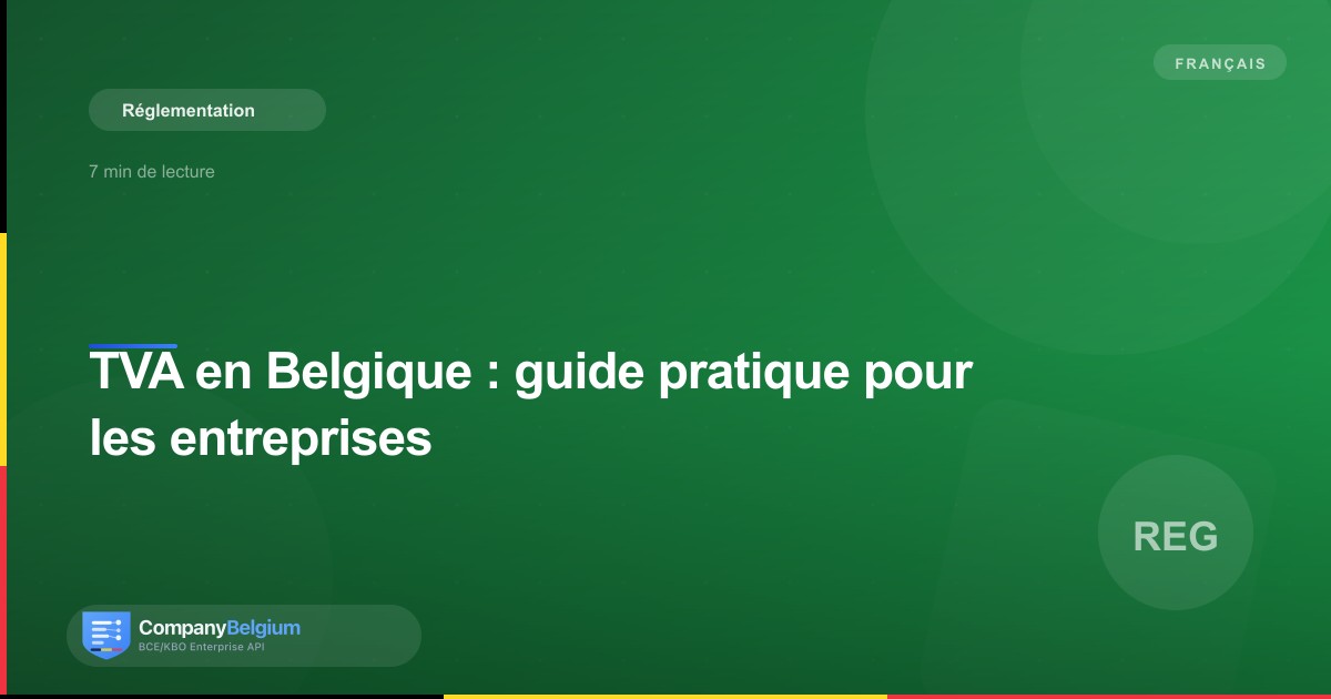TVA en Belgique : guide pratique pour les entreprises